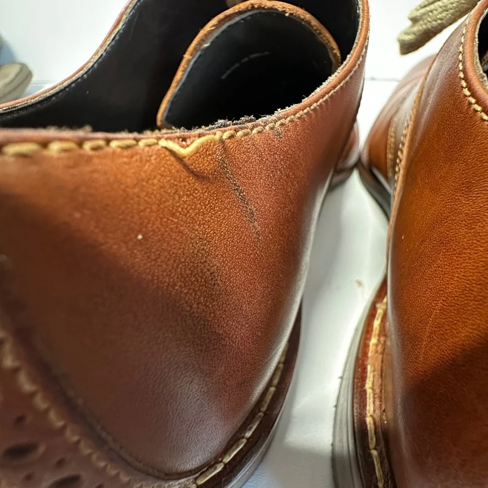Cole Haan Drake‎ C10509 Oxford Shoes Mens 11 Brown Leather Lace Up Dress